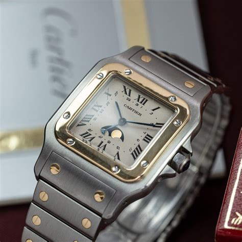 cartier santos moon|cartier santos 119901.